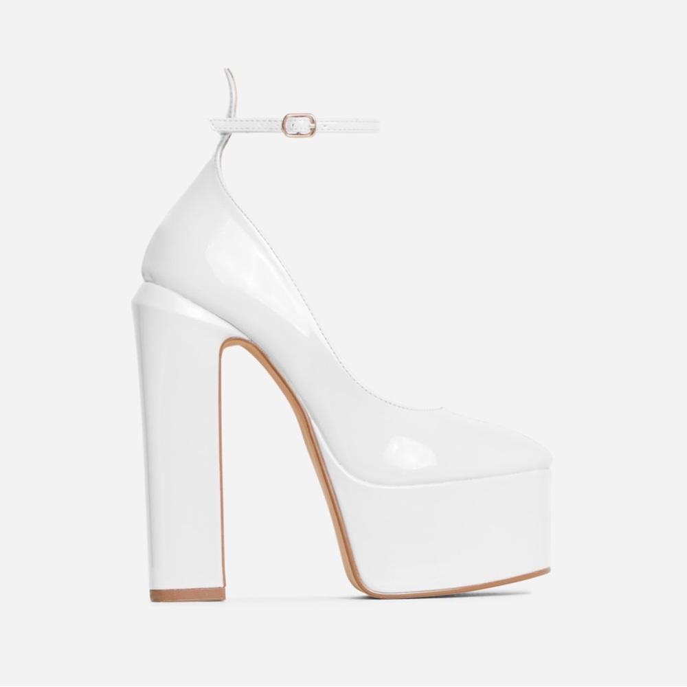 EGO White Platform Heels